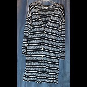 Womens 1X long open front sweater